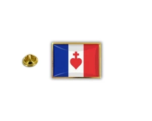 pins pin badge pin's metal epoxy pince papillon drapeau france sacre coeur - Picture 1 of 1