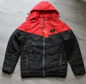 Puma Men Women Unisex Red Black Colour Warm Winter Autumn Hooded Jacket Size XL - Picture 1 of 6