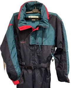 Vtg 90's Columbia SNOW SUIT Radial Sleeve 1 Piece Mens Colorful Nylon Ski Winter - Picture 1 of 9