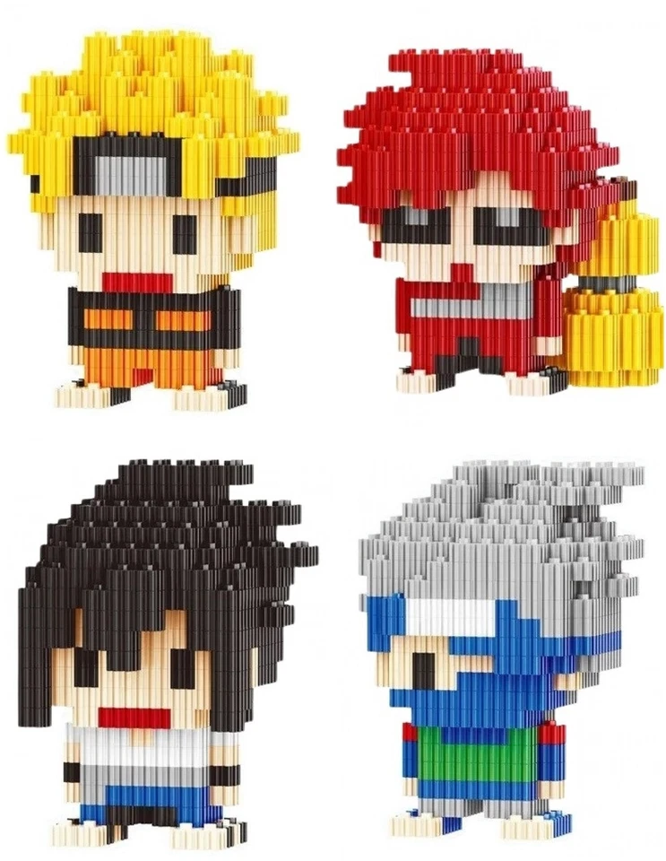 LINKGO Naruto Shippuden 3D Puzzle Micro Connection Building Blocks DIY