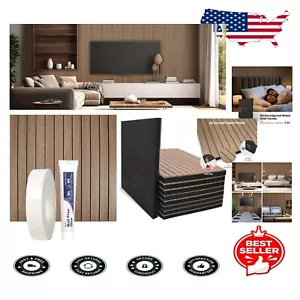Elegant 11.8" x 11.8" MDF Acoustic Wall Panels for Soundproof Decor - Picture 1 of 9