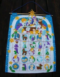 Handmade  Advent Calendar FINISHED Dimensions Feltworks Nativity 8149 Baby Jesus - Picture 1 of 7