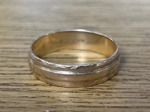 PMS 10K P Gold Men’s Size 11 Wedding Band Ridge Rope - Picture 1 of 5