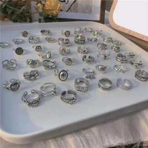 Anelli Aperti Stile Vintage - Anello Regolabile Multimodello Donna Dito Gioielli - Foto 1 di 29