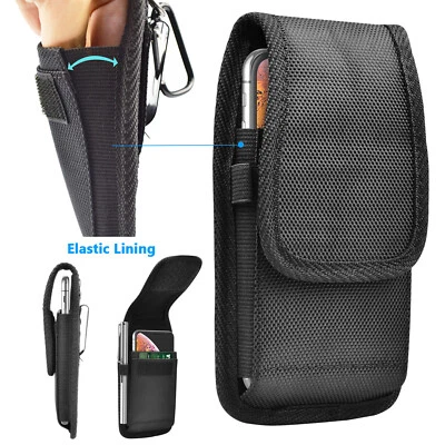 Vertical Cell Phone Holster Pouch Wallet Case With Belt Clip For iPhone Samsung - Image 1 of 4