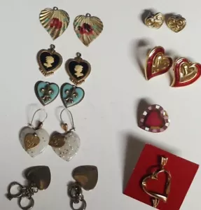 Vintage changable heart earrings plus others - Picture 1 of 9