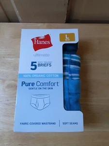 Hanes Boys (5 Pair) Briefs Size Large (12-14)    NEW WITH TAGS - Picture 1 of 4