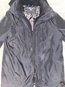 Kenneth Cole Reaction Men's Jacket Black Size S Removable Hood - Picture 1 of 9