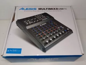Alesis MultiMix 8 USB FX 8-Channel Mixer with Built-In Effects and USB Interface - Picture 1 of 8