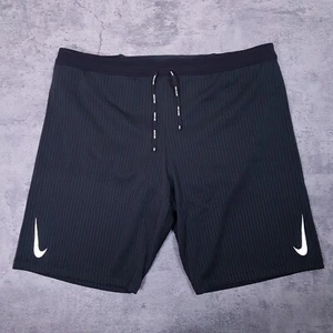NIKE Aeroswift ADV 1/2 Tights Running Shorts Mens Size 2XL Black White - Picture 1 of 8