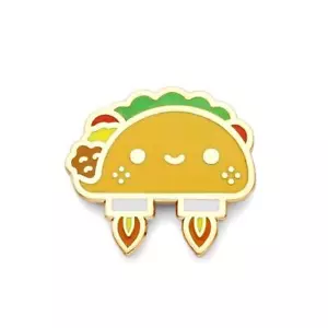 SPACE TACO ENAMEL PIN BY 100% SOFT - Picture 1 of 2
