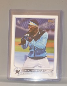 Jazz Chisholm Jr. 2022 Topps Series 1 #6 Short Print Photo Variation SP Marlins