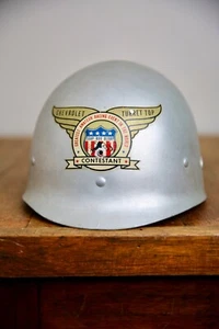 Vintage WW2 US Army Military Helmet M1 Liner Chevrolet Soap Box Derby Car Racing - Picture 1 of 9