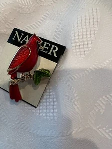 NAPIER-GOLD AND ENAMEL CARDINALBIRD BROOCHE FOR WOMAN - Picture 1 of 1