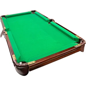 Vintage Miniature Wooden Pool Table - Handcrafted Custom Design w/ Accessories - Picture 1 of 19