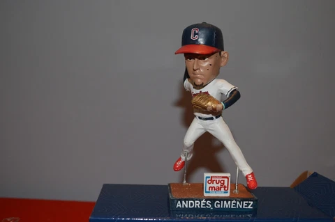 ANDRES GIMENEZ CLEVELAND GUARDIANS BOBBLEHEAD 6-24-23 SGA BRAND NEW IN BOX Cover