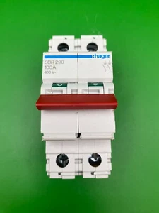 Hager SBR290 100A doppelpoliger Hauptschalter Isolator - Bild 1 von 4