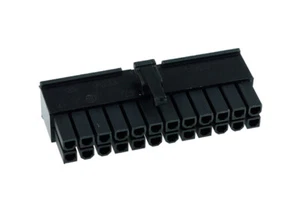 Phobya ATX Power Connector 24Pin Stecker inkl. 24 Pins - Black - Afbeelding 1 van 4