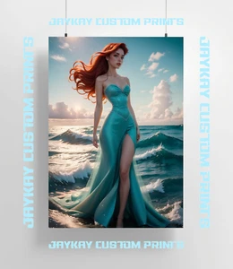 Ariel Little Mermaid Poster Print - No Frame - Picture 1 of 3