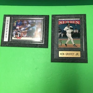 Ken Griffey Jr. Wooden Plaque W/ Upper Deck Card ⚾️Seattle Mariners Lot Of 2 - Picture 1 of 7
