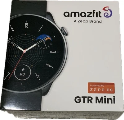 Amazfit GTR Mini Smartwatch Blue Tooth Midnight Black New In Box  - Image 1 of 4