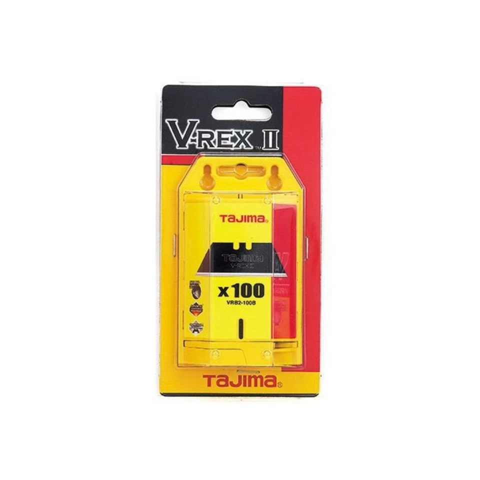 Tajima VRB2-100B V-REX, Fluoro-Coat utility knife blades, 100 Pack
