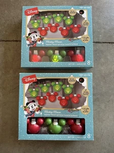 Disney Christmas Mickey Mouse Projection Green & Red Singing String Lights Set 2 - Picture 1 of 1