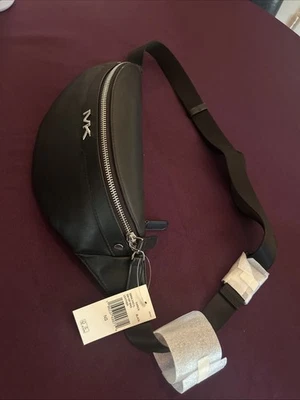 Michael Kors Varick Small Leather Belt BagStyle #: 33R4LVAC1LColor: BLACK - Image 1 of 4