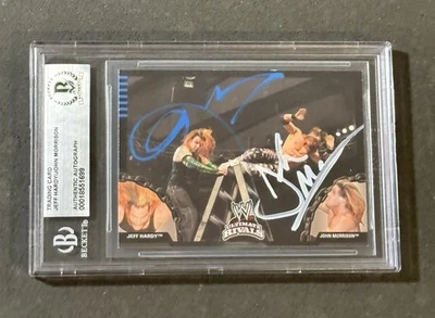 JEFF HARDY & JOHN MORRISON 2008 TOPPS WWE ULTIMATE RIVALS AUTOGRAPHED CARD BAS - Image 1 of 2