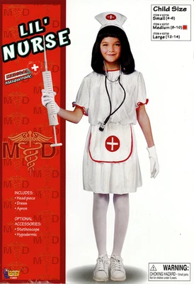 DISFRAZ HALLOWEEN FORUM LIL' ENFERMERA NIÑA TALLA MEDIANA (8-10) 63736 Foto 1 de 3