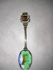 Antigua cuchara esmaltada en tono plateado Estate "GRAN JUEGO" Kenia África  - Imagen 1 de 9