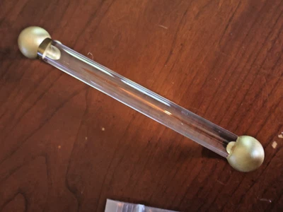 UNO Herrajes de Restauración Grafton Cubo de Vidrio Tirador Hormiga Latón Pulido Nuevo 6" Foto 1 de 4