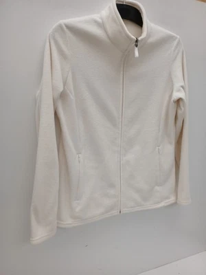 M&S Lightweight Full Zip Long Sleeve Fleece Front Pockets Womens UK 16 P2P 22". - Image 1 of 4