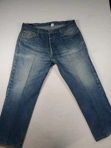 Men's 42X30 Levi's 501 Button Fly Medium Wash Straight Fit Denim Blue Jeans - Picture 1 of 23
