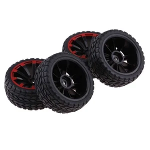 4x RC Rock Crawler Car Tires Tyres Wheel Rim for 1/10 HSP HPI Redcat - Picture 1 of 6