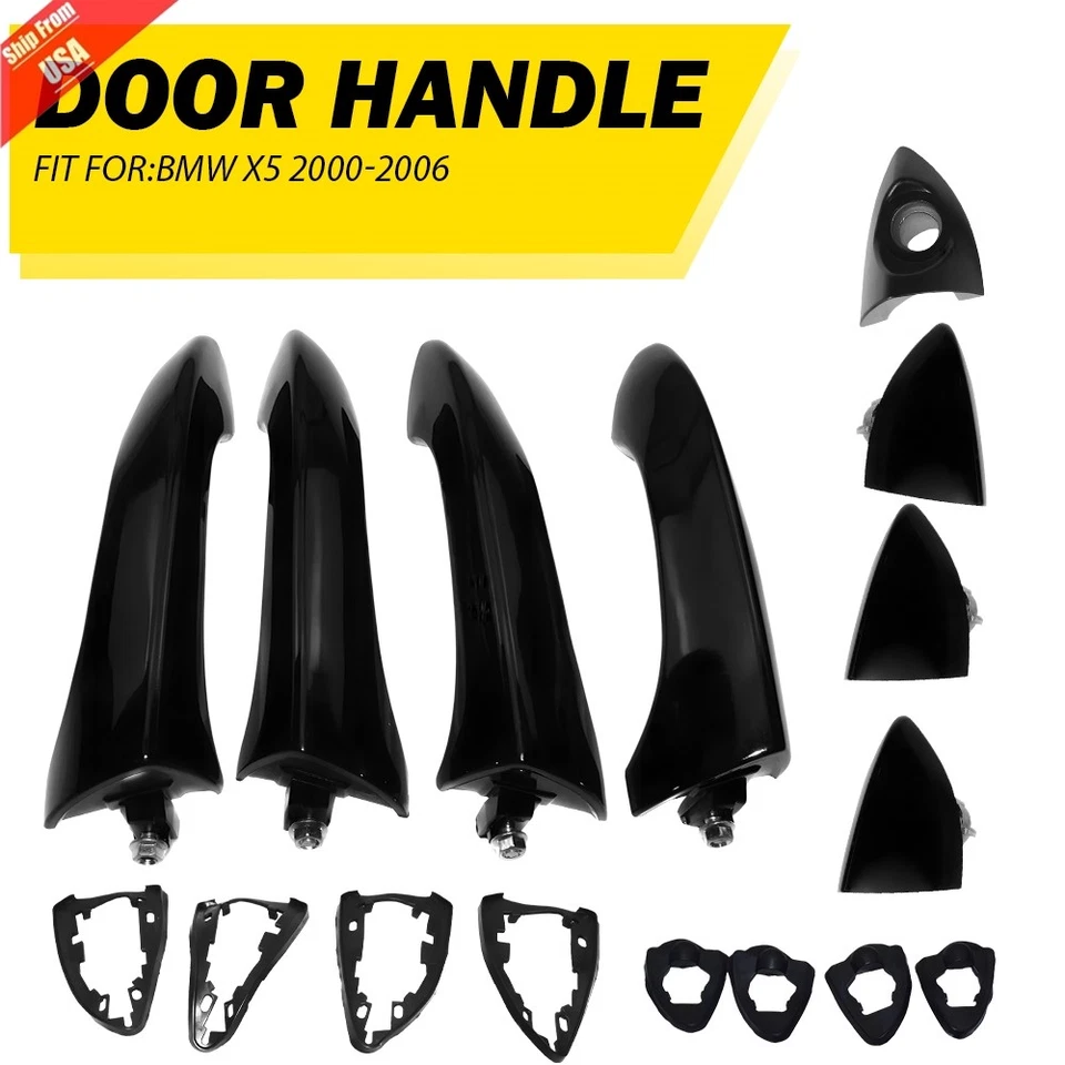 Manija de puerta exterior mudo de repuesto negro para BMW X5 E53 2000-2006 Foto 1 de 4