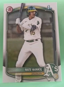 2025 Bowman - Prospects Nate Nankil #BP-102 (RC) - Oakland Athletics A's - Picture 1 of 2