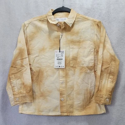 NUEVO CON ETIQUETAS Camisa Zara Niños Niños Niñas Manga Larga Abotonada Tie Dye Talla 8 Foto 1 de 4