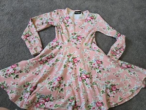 Rock Your Kid Long Sleeve Floral Dress Girls Size 7 - Picture 1 of 2