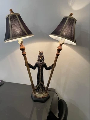 King of the Jungle Lion Holding 2 Lamps Lion King Lighted Desk Lamp  - Image 1 of 2