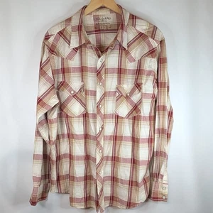 Arizona Jean Company Hemd Herren XL kariert Western Langarm Pearl Snap Cowboy - Bild 1 von 10