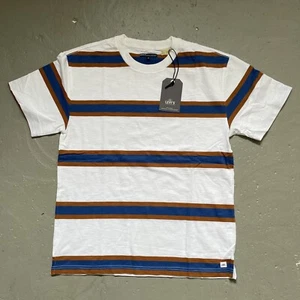 Levi’s Made & Crafted Split Hem Border Stripe Surf Skate Style T-Shirt M NWT - Picture 1 of 6