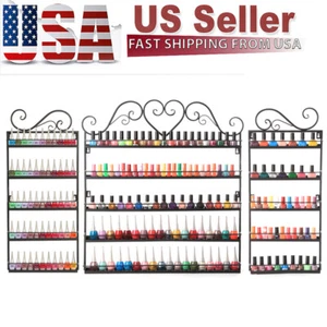 5Tier Nail Polish Rack Metal Shelf Display Wall Mounted Holder Perfume Organizer - Picture 1 of 21