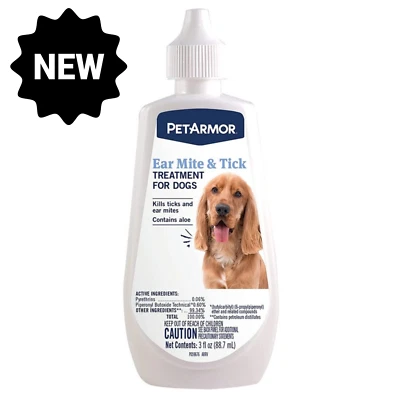 Petarmor Ear Mite And Tick Treatment For Dogs, 3 Oz - Image 1 of 4
