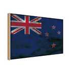 Holzschild Holzbild 30x40 cm Neuseeland Fahne Flagge Geschenk Deko