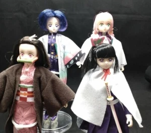 Demon Slayer Style Mitsuri Nezuko Shinobu Kocho Kanao Doll set used - Picture 1 of 10