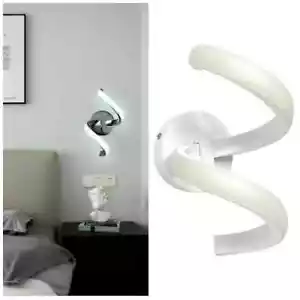 APPLIQUE DA PARETE CAMERA DA LETTO INTERNO LAMPADA A LED 9W FORMA A SPIRALE - Foto 1 di 5