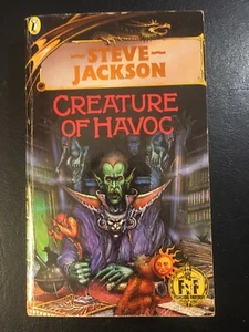 CREATURE OF HAVOC Fighting Fantasy #24 1986 Bronze Dragon Unnumbered Good - Bild 1 von 9