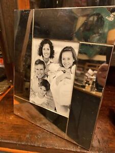 Oversized mirrored 9 x 11 photo picture frame Godinger for 5 x 7 quality Wood