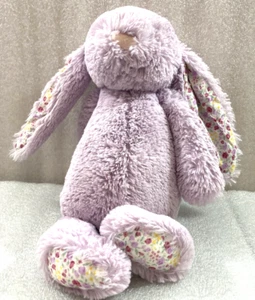 Lavender Bunny Rabbit soft plush 11" w/floral ears & pads ...SPRING - Picture 1 of 4